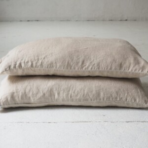 Fundas de almohada con superposición clásica - Natural linen