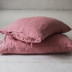 Fundas de almohada con lazos - Dusty pink