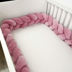 Serpiente de cama trenzada - un color - dusty pink