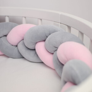 Serpiente de cama trenzada - bicolor - Gray Pink