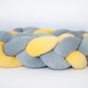 Serpiente de cama trenzada - bicolor - Gray Yellow