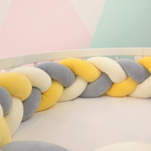 Serpiente de cama trenzada - tricolor - Gray Yellow Cream
